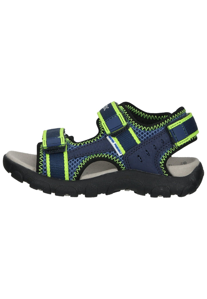 Geox Sandalen Lederimitat/Mesh Blau/Lime - surf4shoes