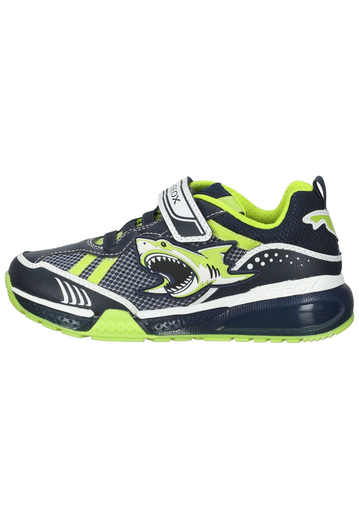 Geox Sneaker Lederimitat/Textil Navy/Lime - surf4shoes