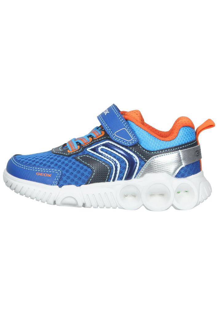 Geox Sneaker Lederimitat/Textil Blau/Orange - surf4shoes