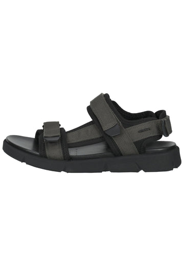 Geox Sandalen Textil Grau/Schwarz - surf4shoes