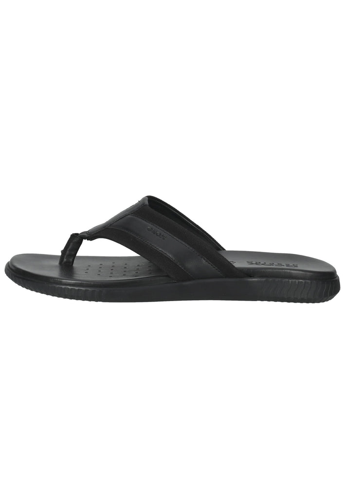 Geox Zehensteg Leder/Textil Schwarz - surf4shoes