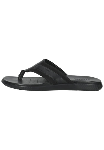 Geox Zehensteg Leder/Textil Schwarz - surf4shoes
