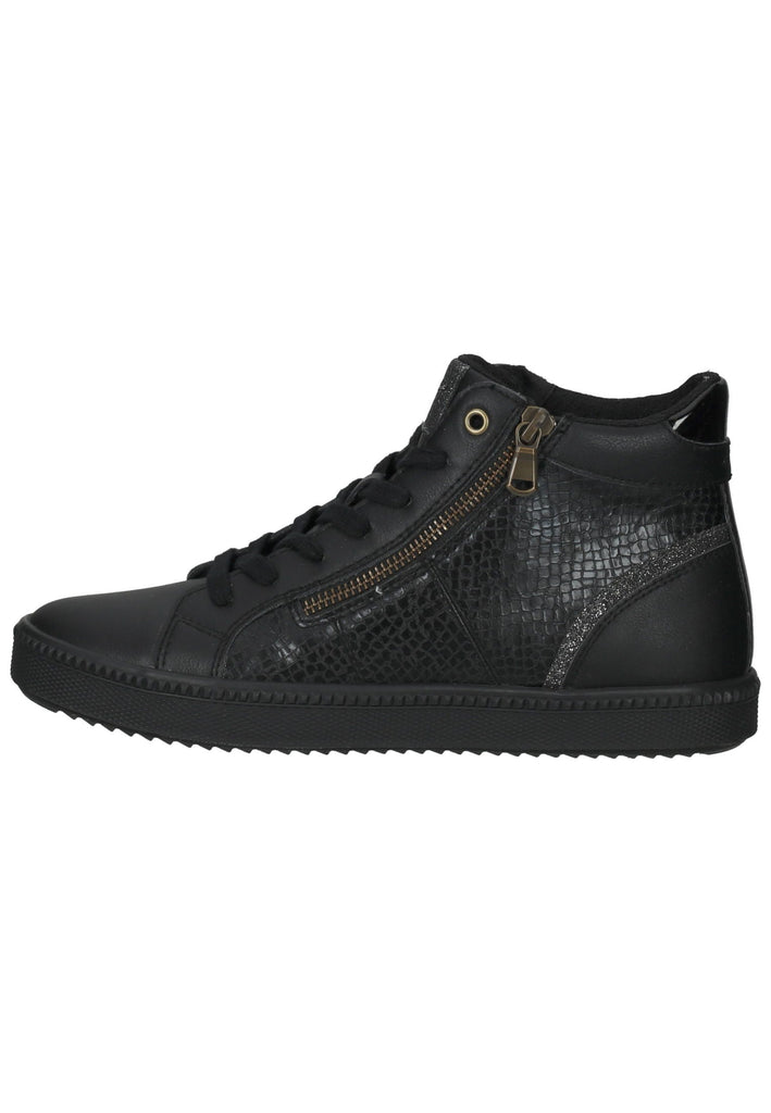 Geox Sneaker Lederimitat Schwarz - surf4shoes