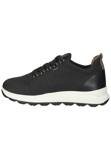 Geox Sneaker Leder/Textil Schwarz/Beige - surf4shoes