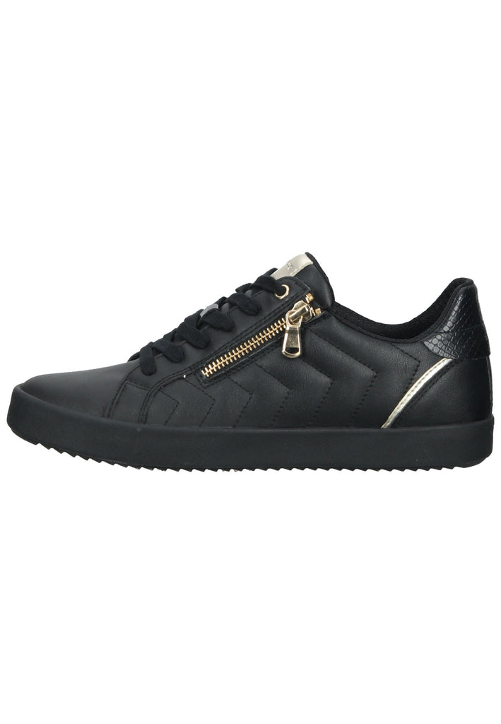 Geox Sneaker Lederimitat Schwarz - surf4shoes