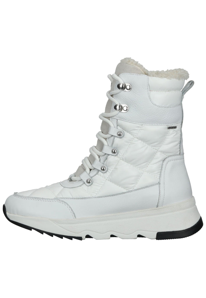 Geox Stiefelette Leder/Textil Weiß Warmfutter - surf4shoes