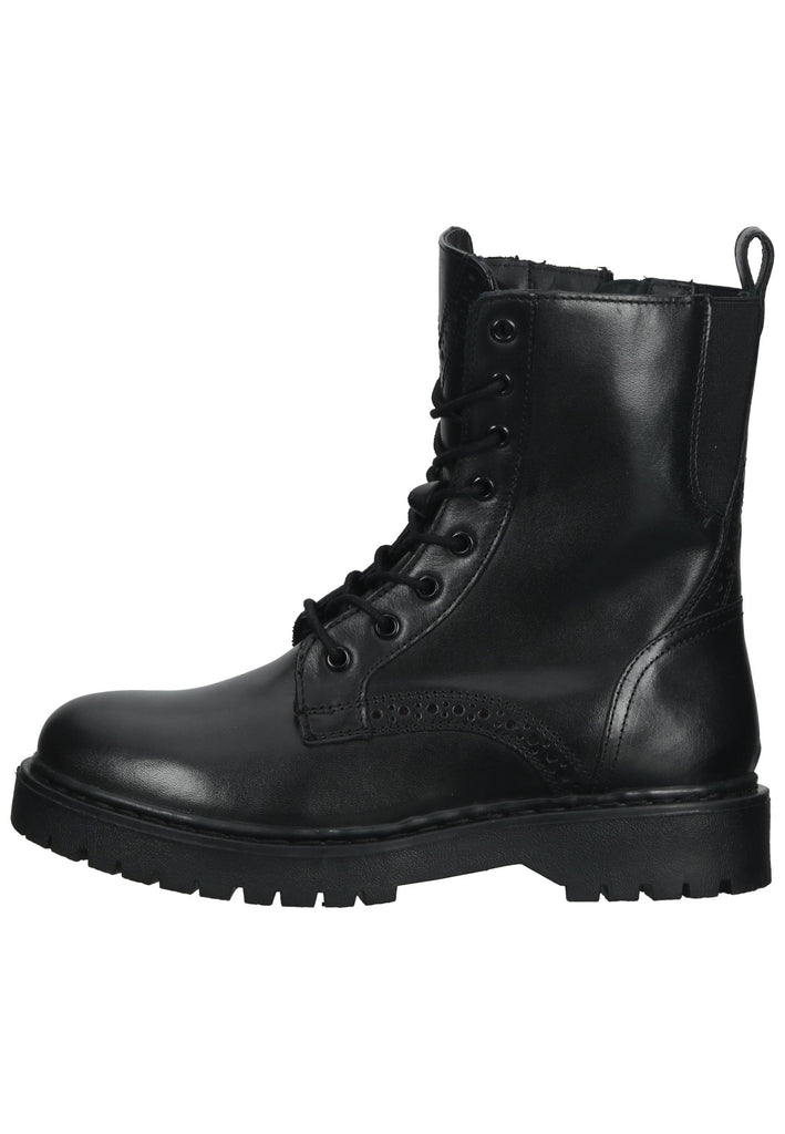 Geox Stiefelette Leder/Textil Schwarz - surf4shoes