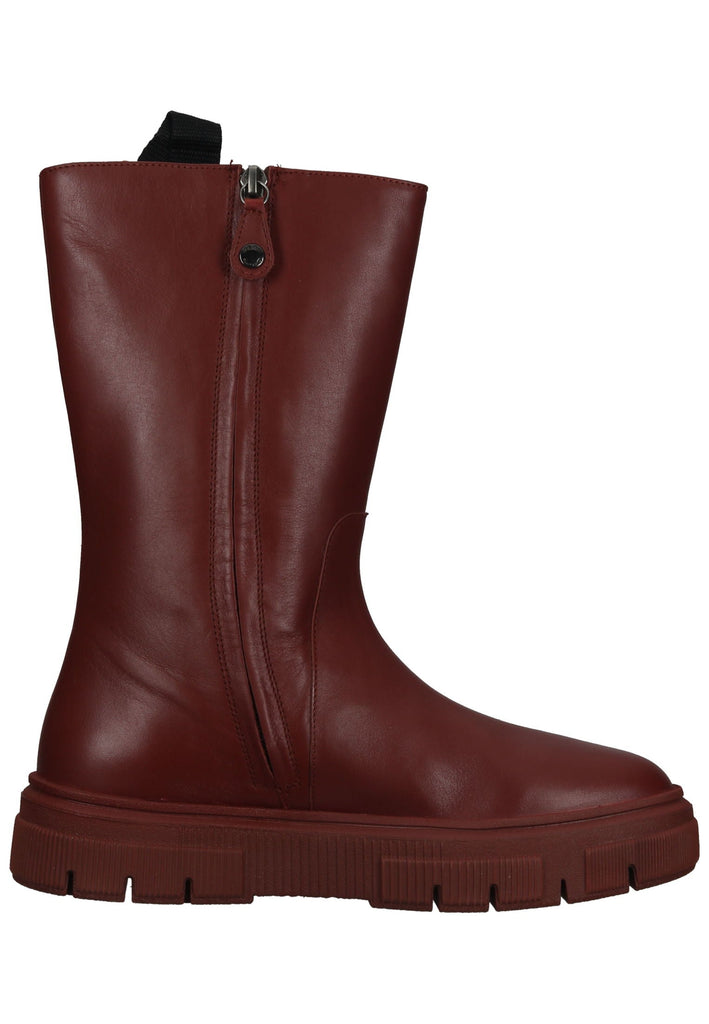 Geox Stiefelette Leder/Textil Rot/Schwarz - surf4shoes