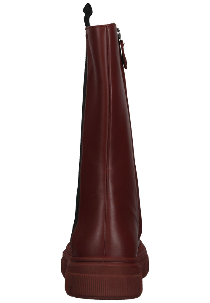 Geox Stiefelette Leder/Textil Rot/Schwarz - surf4shoes