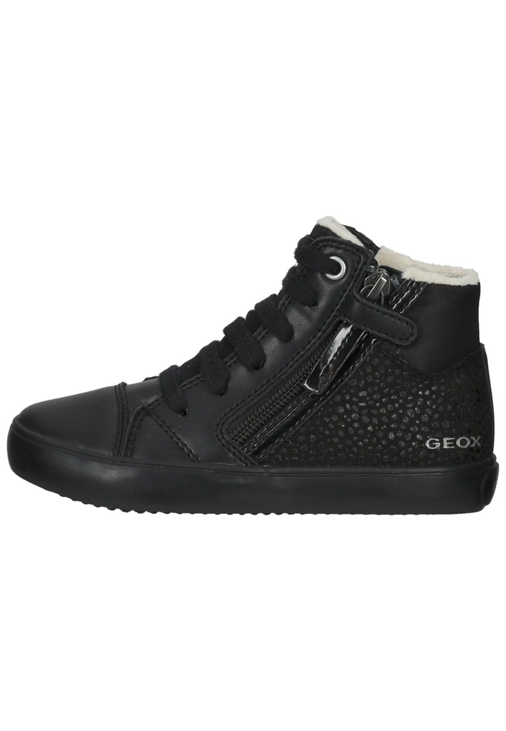 Geox Sneaker Lederimitat/Textil Schwarz Warmfutter - surf4shoes