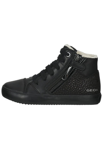 Geox Sneaker Lederimitat/Textil Schwarz Warmfutter - surf4shoes