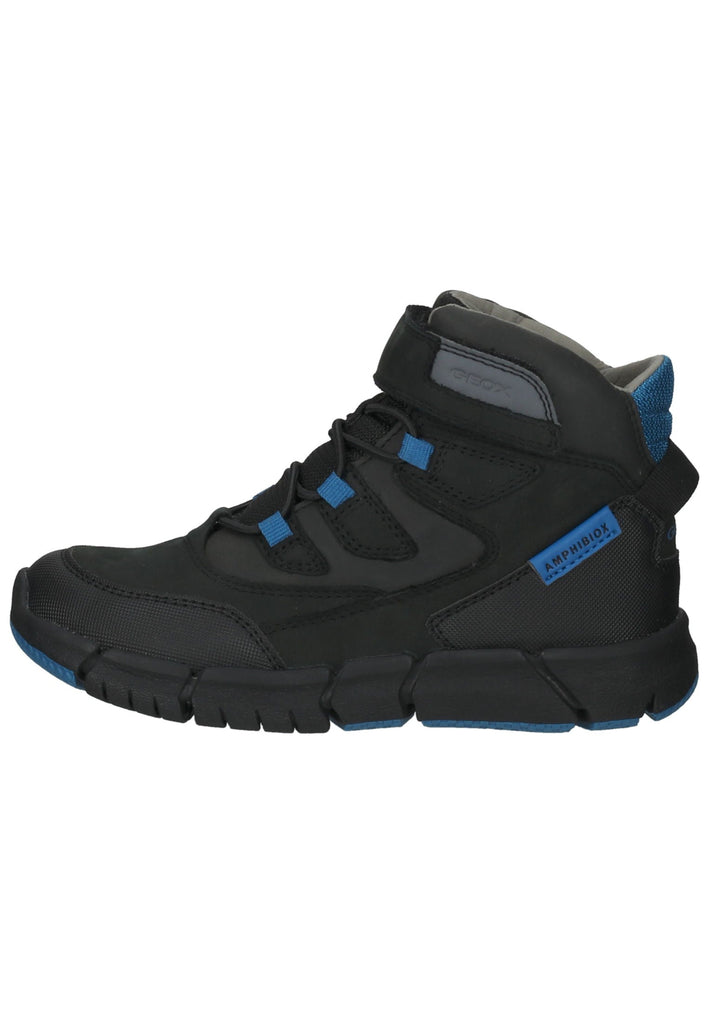 Geox Stiefelette Nubukleder/Textil Schwarz/Blau - surf4shoes