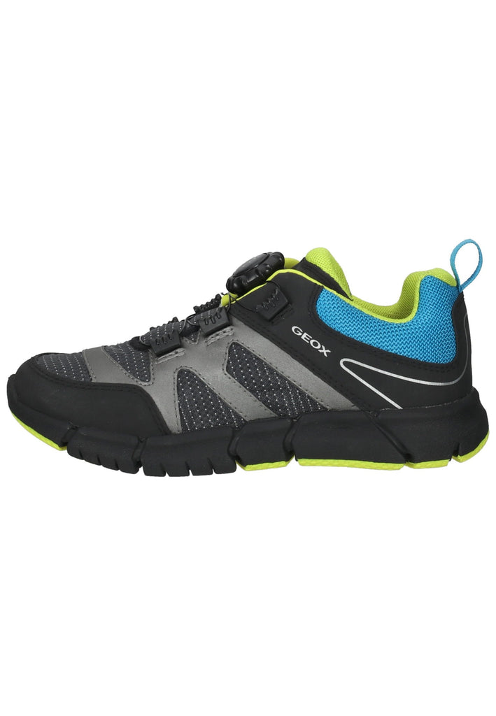 Geox Sneaker Lederimitat/Mesh Schwarz/Blau - surf4shoes