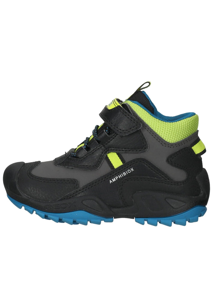 Geox Wanderschuhe Lederimitat/Textil Schwarz/Gelb - surf4shoes