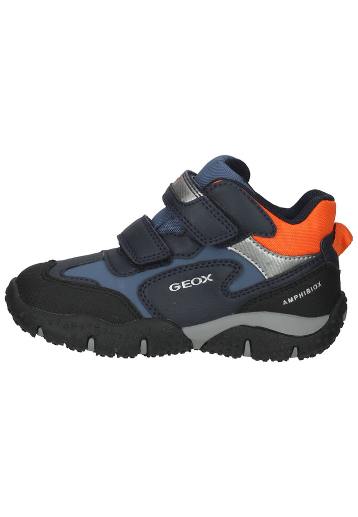 Geox Halbschuhe Lederimitat/Textil Navy/Orange - surf4shoes