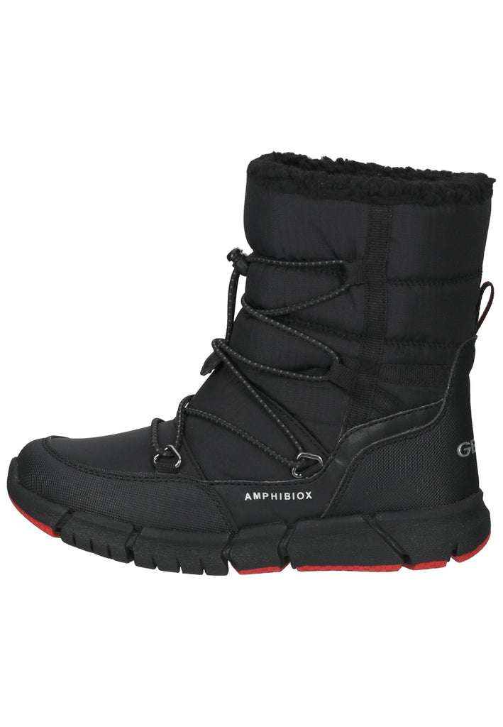Geox Stiefelette Lederimitat/Textil Schwarz - surf4shoes