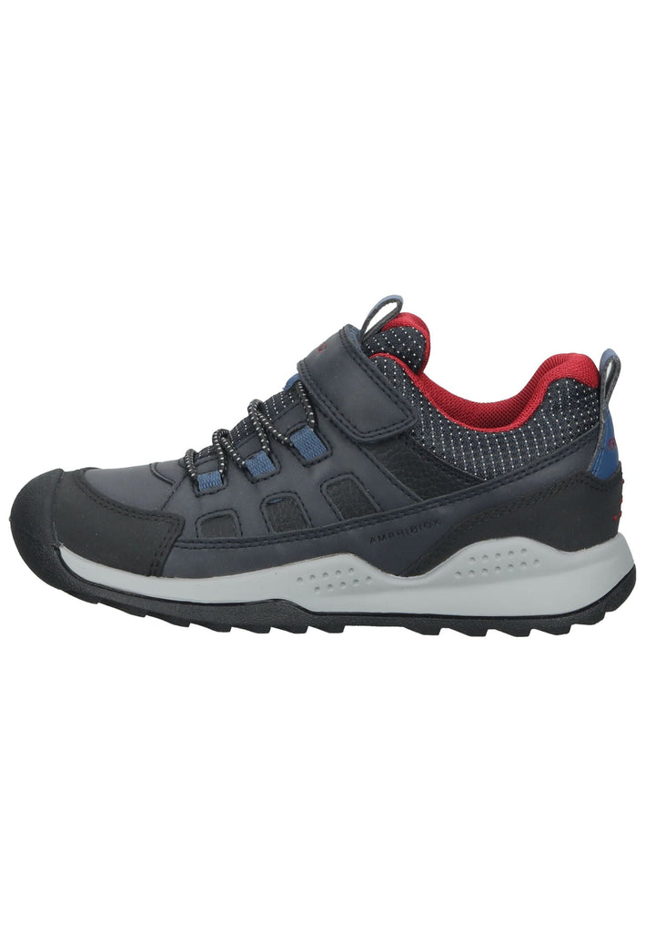 Geox Sneaker Lederimitat/Textil Navy/Rot - surf4shoes