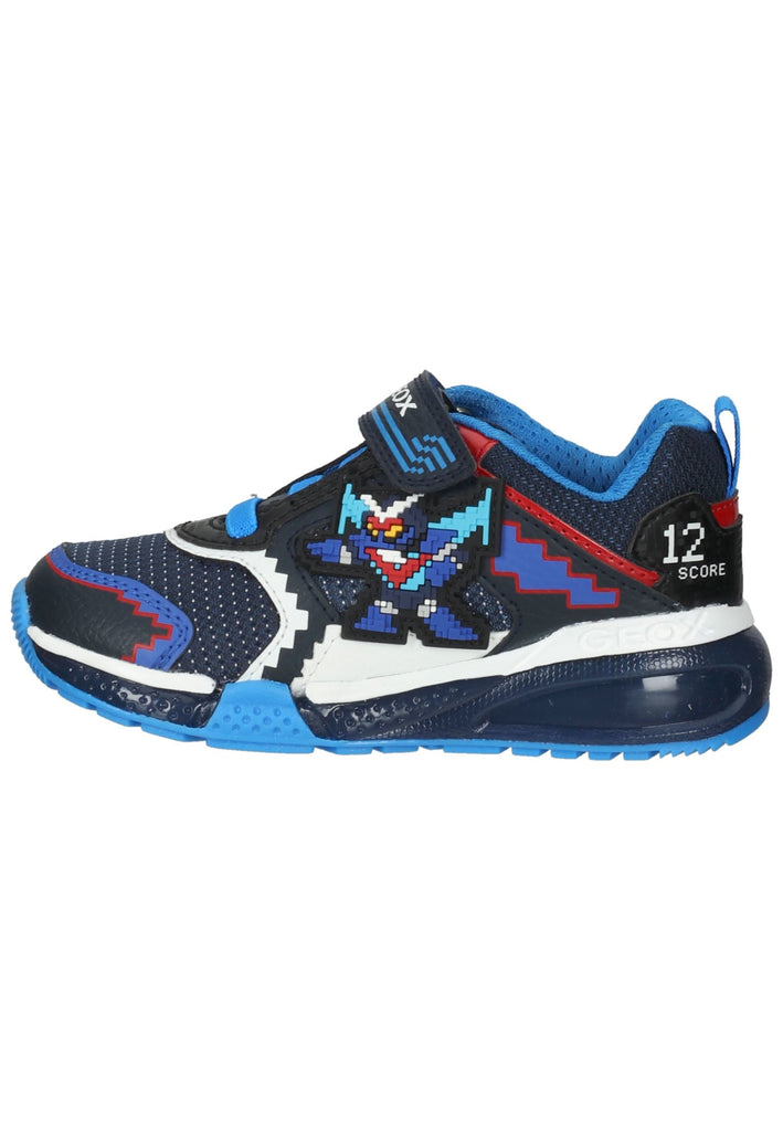 Geox Sneaker Lederimitat/Textil Blau/Multi - surf4shoes