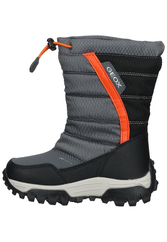 Geox Stiefel Lederimitat/Textil Grau/Orange Warmfutter - surf4shoes