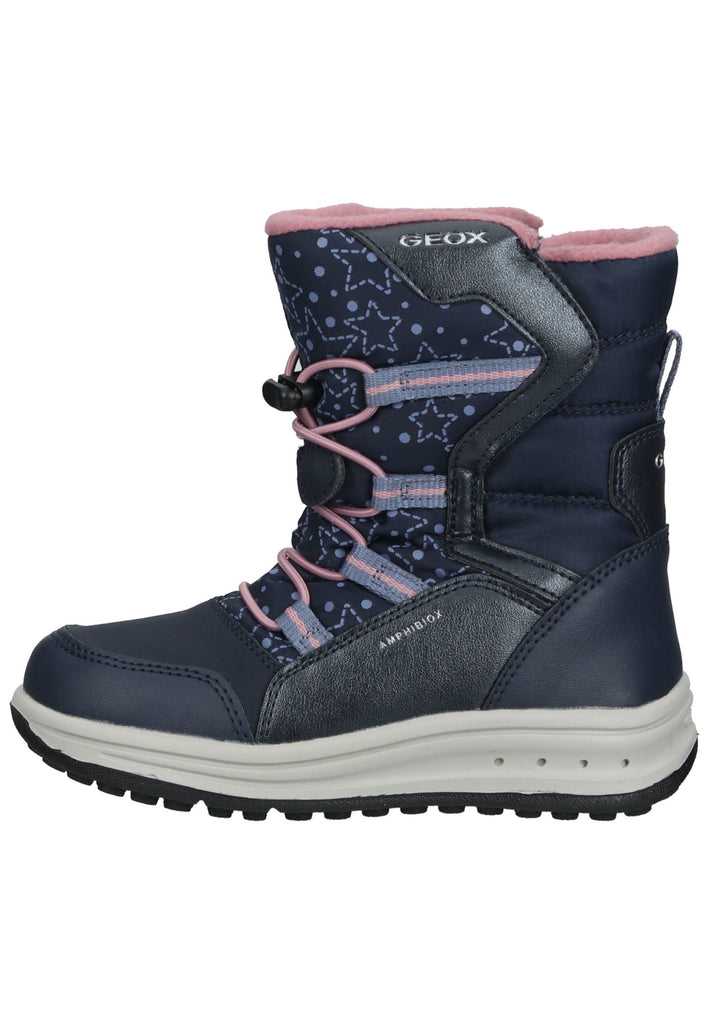 Geox Stiefel Lederimitat/Textil Navy/Pink - surf4shoes
