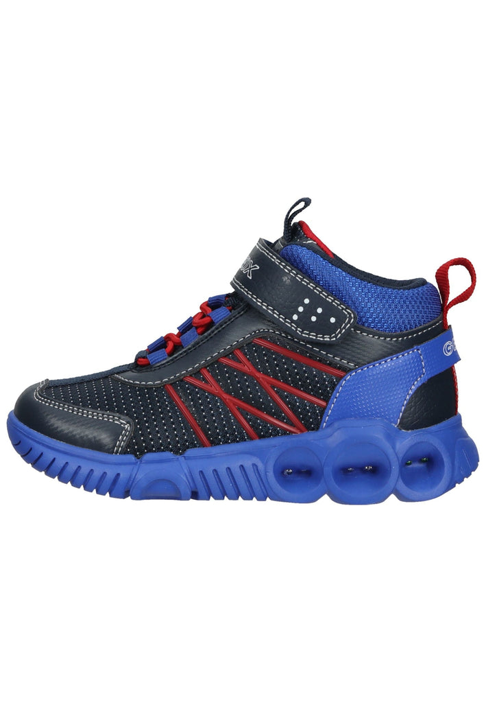 Geox Sneaker Lederimitat/Textil Navy/Rot - surf4shoes