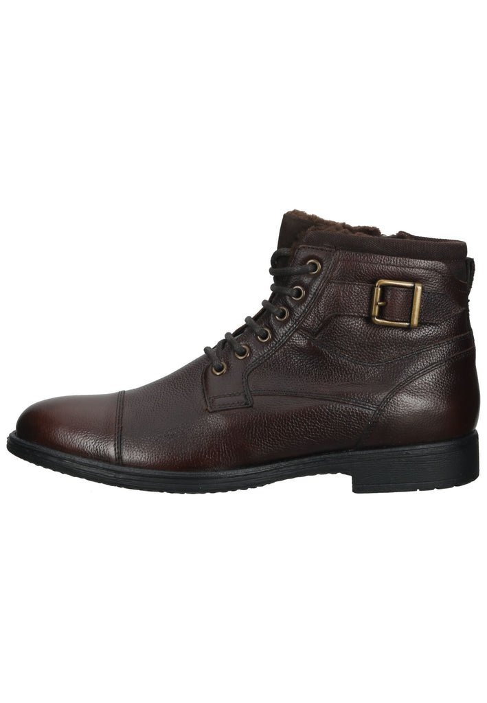 Geox Stiefelette Leder/Textil Dunkelbraun Warmfutter - surf4shoes