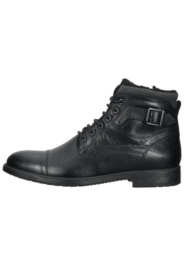 Geox Stiefelette Leder/Textil Schwarz - surf4shoes