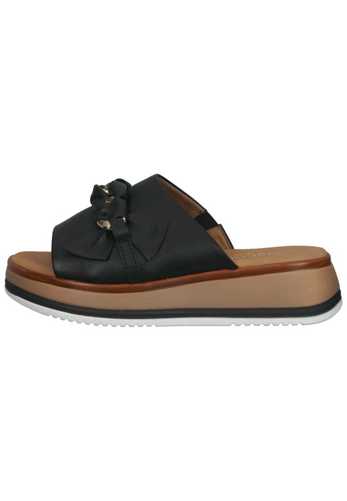 Gabor Pantoletten Nappaleder Schwarz - surf4shoes