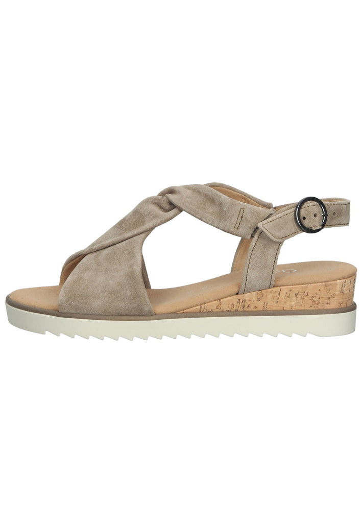 Gabor Sandalen Veloursleder Beige - surf4shoes