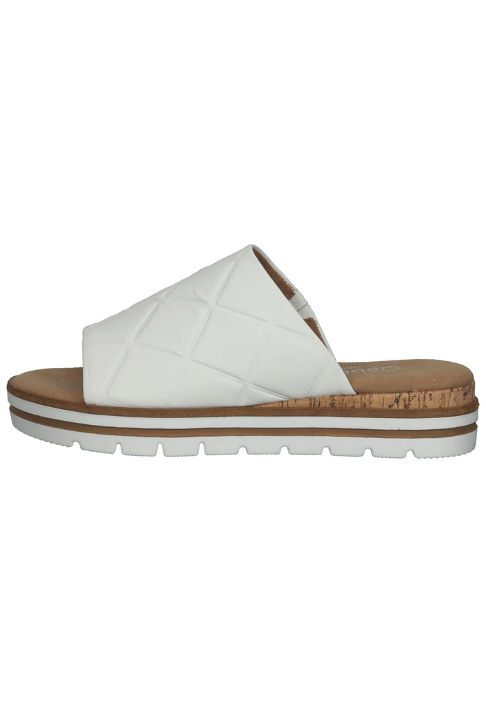 Gabor Pantoletten Leder Weiß - surf4shoes