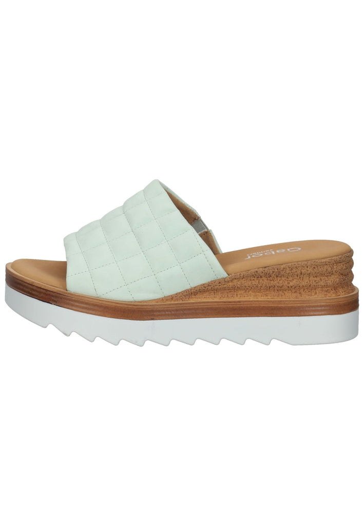 Gabor Pantoletten Nubukleder mint - surf4shoes