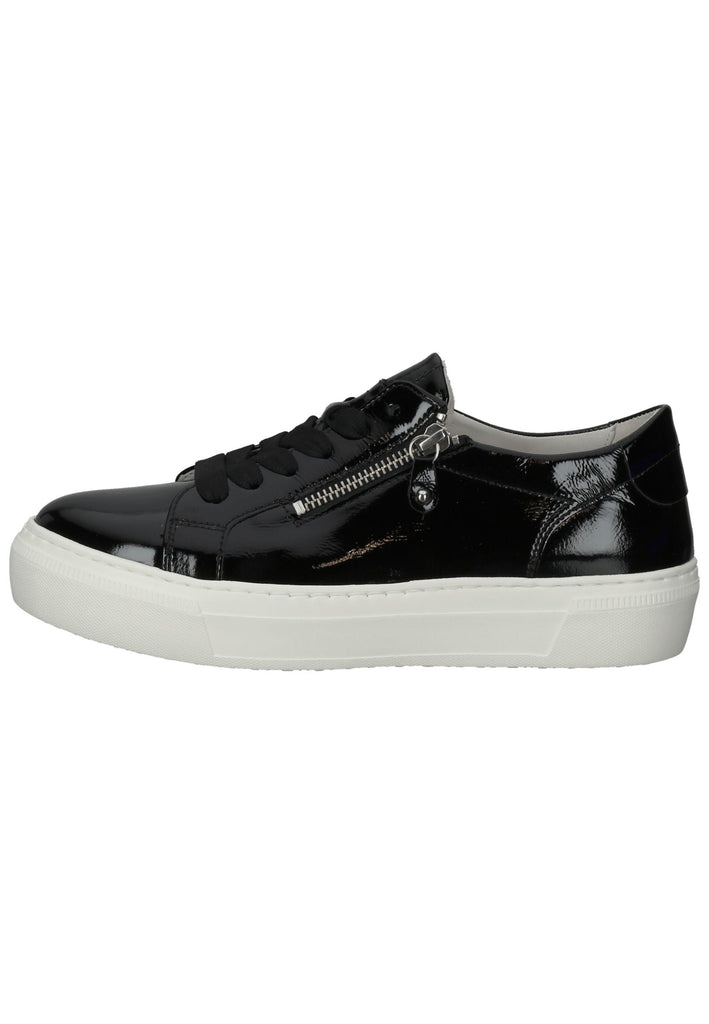 Gabor Sneaker Leder Schwarz Lack - surf4shoes