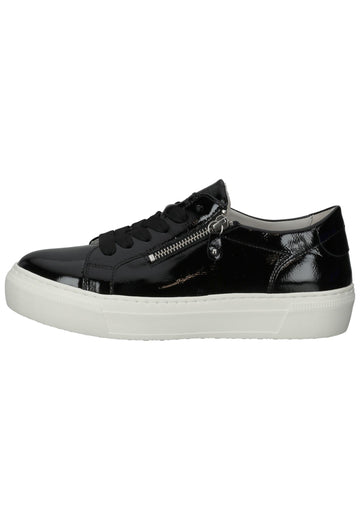 Gabor Sneaker Leder Schwarz Lack - surf4shoes