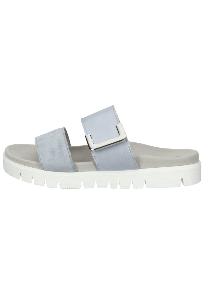 Gabor Pantoletten Leder Hellblau - surf4shoes