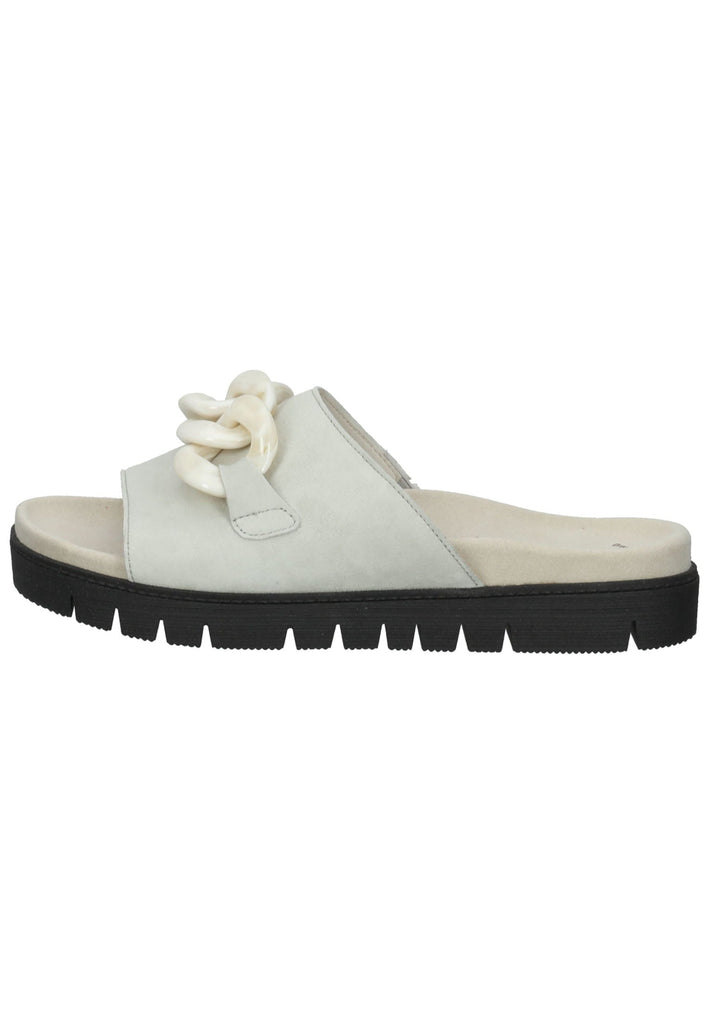 Gabor Pantoletten Leder Hellgrün - surf4shoes