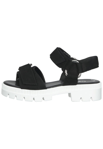 Gabor Sandalen Nubukleder Schwarz - surf4shoes