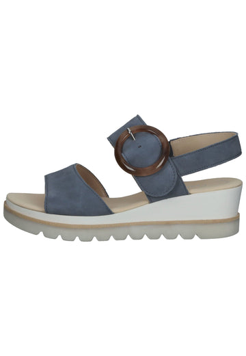 Gabor Sandalen Leder Blau - surf4shoes