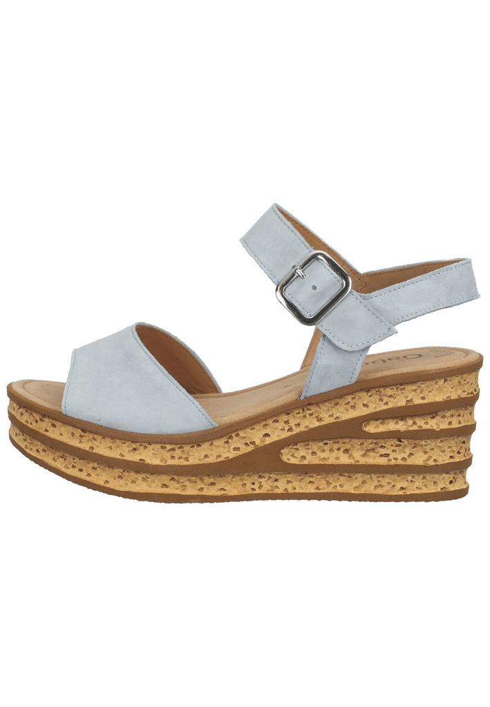 Gabor Sandalen Leder Hellblau - surf4shoes