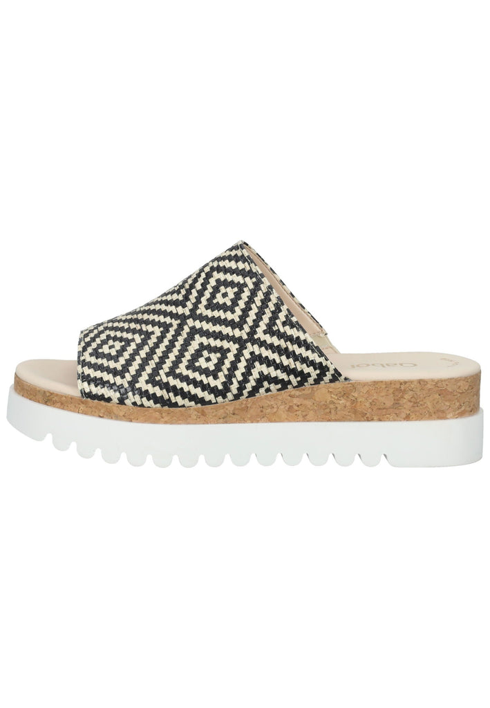 Gabor Pantoletten Leder Schwarz - surf4shoes