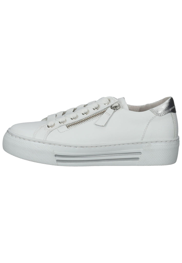 Gabor Sneaker Leder Weiß/Silber - surf4shoes
