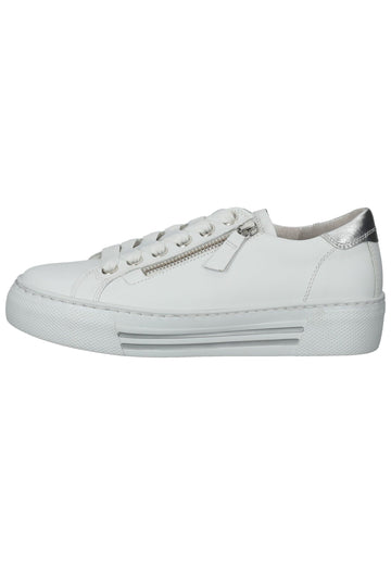 Gabor Sneaker Leder Weiß/Silber - surf4shoes