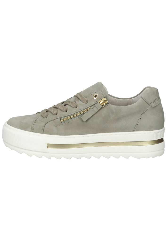 Gabor Sneaker Veloursleder Dunkelbeige - surf4shoes