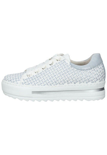 Gabor Sneaker Nappaleder Weiß/Blau - surf4shoes