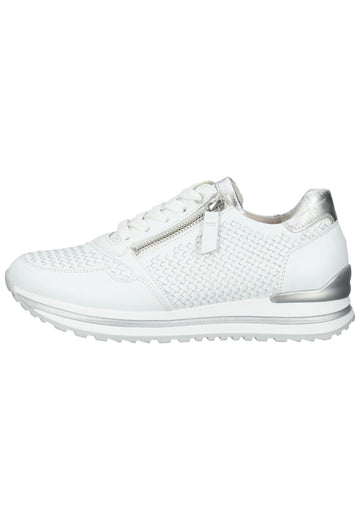 Gabor Sneaker Nappaleder Weiß/Silber - surf4shoes