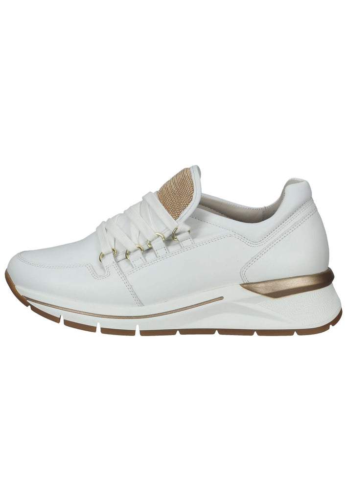 Gabor Sneaker Nappaleder Weiß/Gold - surf4shoes