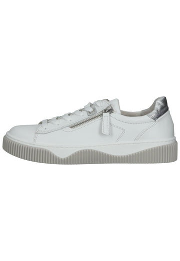 Gabor Sneaker Nappaleder Weiß/Silber - surf4shoes