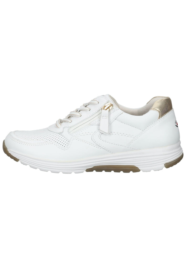 Gabor Sneaker Leder Weiß/Gold - surf4shoes