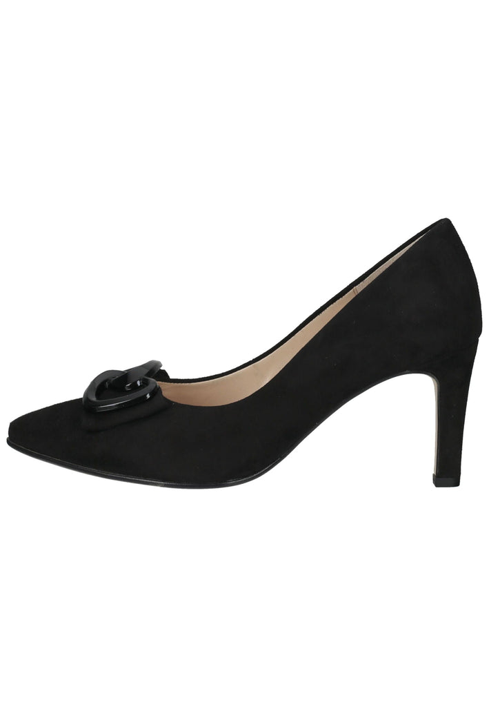 Gabor Pumps Veloursleder Schwarz - surf4shoes