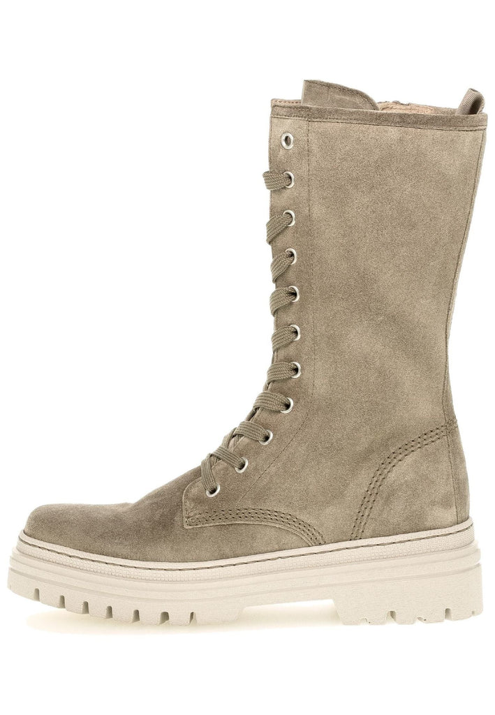 Gabor Stiefel Veloursleder Grün/Beige - surf4shoes