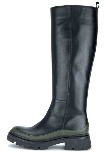 Gabor Stiefel Nappaleder Schwarz/Grün - surf4shoes